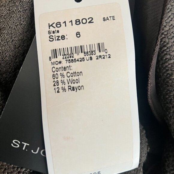 St. John Knitted Brown One Button Classic Blazer Size 6 / 04 - Picture 4 of 4